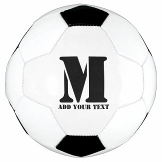 Personalisiertes Monogramm Schwarz Benutzerdefinie Fußball