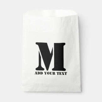 Personalisiertes Monogramm Schwarz Benutzerdefinie Geschenktütchen