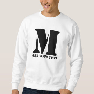 Personalisiertes Monogramm Schwarz Benutzerdefinie Sweatshirt