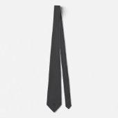 Personalisiertes Monogramm Schwarz Charcoal Grau Krawatte (Vorderseite)