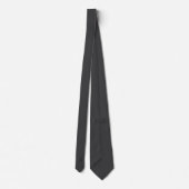 Personalisiertes Monogramm Schwarz Charcoal Grau Krawatte (Rückseite)