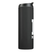 Personalisiertes Monogramm schwarze Tumbler-Flasch Thermosbecher (Nach links gedreht)