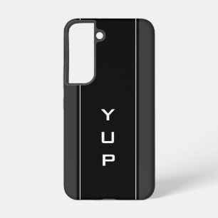 Personalisiertes Monogramm schwarzer Streifen Samsung Galaxy Hülle