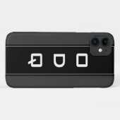 Personalisiertes Monogramm schwarzes iPhone 11 Geh Case-Mate iPhone Hülle (Rückseite (Horizontal))