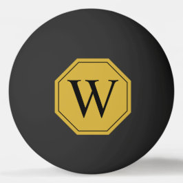 Personalisiertes Monogramm Schwarzes Ping-Pong-Bal Tischtennisball