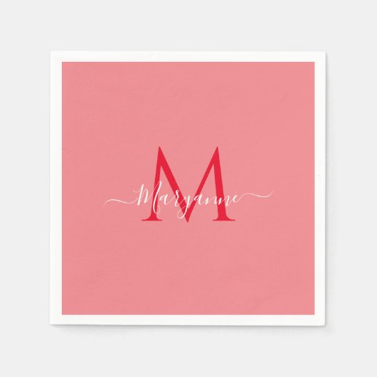 Personalisiertes Monogramm Serviette (Vorderseite)