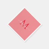 Personalisiertes Monogramm Serviette (Ecke)