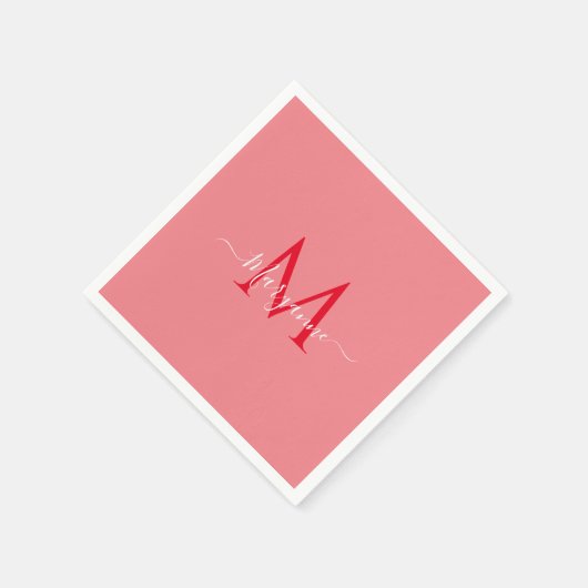 Personalisiertes Monogramm Serviette (Ecke)