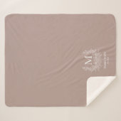 Personalisiertes Monogramm Sherpadecke (Vorderseite (Horizontal))