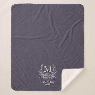 Personalisiertes Monogramm Sherpadecke