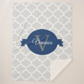 Personalisiertes Monogramm Sherpadecke (Vorderseite)