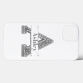 Personalisiertes Monogramm Silver Initial B Ihr Na Case-Mate iPhone Hülle (Rückseite (Horizontal))