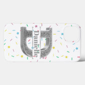 Personalisiertes Monogramm Silver Initial D Ihr Na Case-Mate iPhone Hülle (Rückseite (Horizontal))