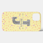 Personalisiertes Monogramm Silver Initial J Ihr Na Case-Mate iPhone Hülle (Rückseite (Horizontal))