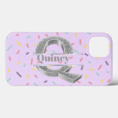 Personalisiertes Monogramm Silver Initial Q Ihr Na Case-Mate iPhone Hülle (Rückseite (Horizontal))
