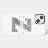 Personalisiertes Monogramm Silver Initial Z Ihr Na iPhone Hülle (Rückseite (Horizontal))