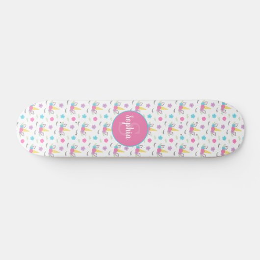 Personalisiertes Monogramm Skateboard (Horizontal)