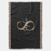 Personalisiertes Monogramm-Skript Elegant Individu Decke (Vorderseite Vertikal)