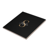 Personalisiertes Monogramm-Skript Elegant Individu Fliese (Seite)