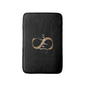 Personalisiertes Monogramm-Skript Elegant und indi Badematte (Vorderseite Vertikal)
