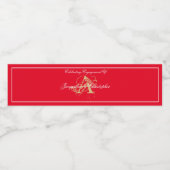 Personalisiertes Monogramm-Skript für die Bereitst Wasserflaschenetikett (Einzelnes Label)