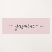 Personalisiertes Monogramm-Skript für Giralblush P Yogamatte (Vorderseite (Horizontal))