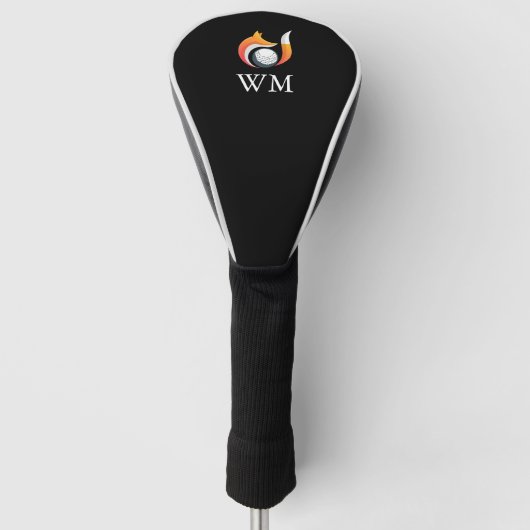 Personalisiertes Monogramm Stilfz und Ball Golf Headcover (Vorderseite)