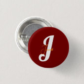 Personalisiertes Monogramm - Stilvolles, kundenspe Button (Vorne & Hinten)