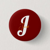 Personalisiertes Monogramm - Stilvolles, kundenspe Button (Vorderseite)