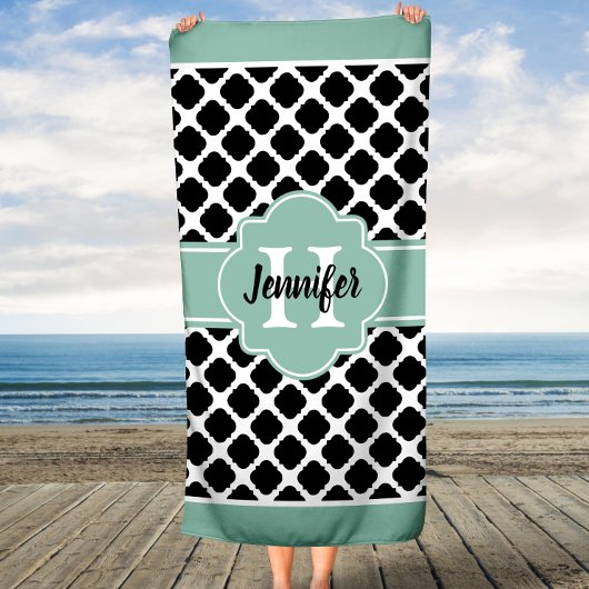 Personalisiertes Monogramm Strandtuch