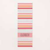 Personalisiertes Monogramm Streifen Yogamatte (Vorderseite)