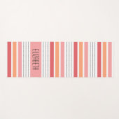 Personalisiertes Monogramm Streifen Yogamatte (Vorderseite (Horizontal))