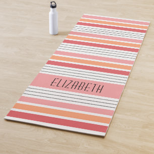 Personalisiertes Monogramm Streifen Yogamatte