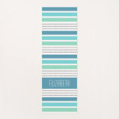 Personalisiertes Monogramm Streifen Yogamatte (Vorderseite)