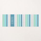 Personalisiertes Monogramm Streifen Yogamatte (Vorderseite (Horizontal))