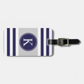 Personalisiertes Monogramm Stripes Gepäckanhänger (Vorderseite horizontal)
