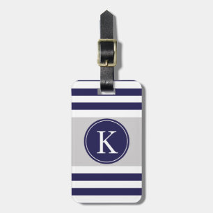 Personalisiertes Monogramm Stripes Gepäckanhänger