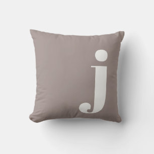 Personalisiertes Monogramm Stylisches Erdige Initi Kissen