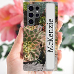 Personalisiertes Monogramm Sukkulärer Garten Ozean Samsung Galaxy Hülle<br><div class="desc">Original Fotografie von Ann Jenkins. Ich nahm dieses Foto,  während ich die wunderschöne Stadt am Ozean,  Kalifornien,  besuchte. Die Geschäfte rund um den Pier wurden mit schönen großen und üppigen sukkulenten Gärten geschmückt. Personalisieren Sie Ihre Telefonzelle mit Ihrem Namen.</div>