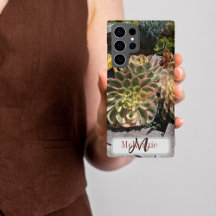 Personalisiertes Monogramm Sukkulärer Garten Ozean