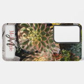 Personalisiertes Monogramm Sukkulärer Garten Ozean Samsung Galaxy Hülle (Linke Seite)