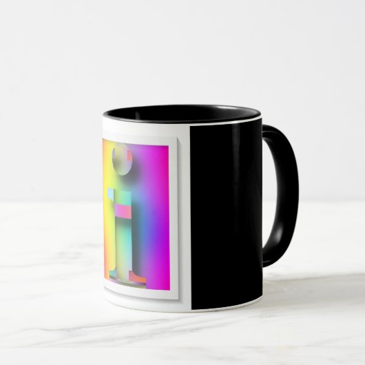 PERSONALISIERTES MONOGRAMM TASSE (VorderseiteRechts)