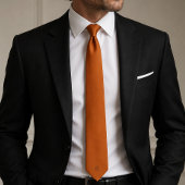 Personalisiertes Monogramm Terrakotta Orange Krawatte