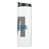 Personalisiertes Monogramm Thermosbecher (Nach rechts gedreht)