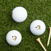 Personalisiertes Monogramm Tiger Wildtier Golfball (Insitu Gras)