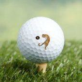 Personalisiertes Monogramm Tiger Wildtier Golfball (Insitu T-Shirt)