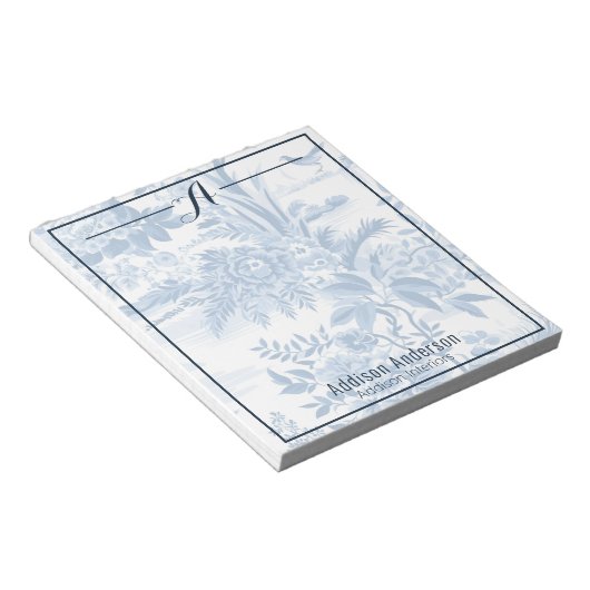 Personalisiertes Monogramm-Tool Notizblock (angewinkelt)