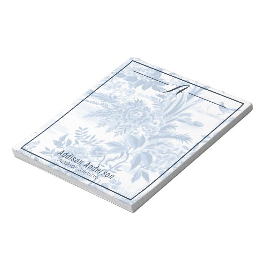 Personalisiertes Monogramm-Tool Notizblock (Rotiert)