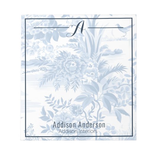 Personalisiertes Monogramm-Tool Notizblock (Vorderseite)