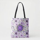 Personalisiertes Monogramm Totbeutel - Lila Farbe Tasche (Vorderseite)